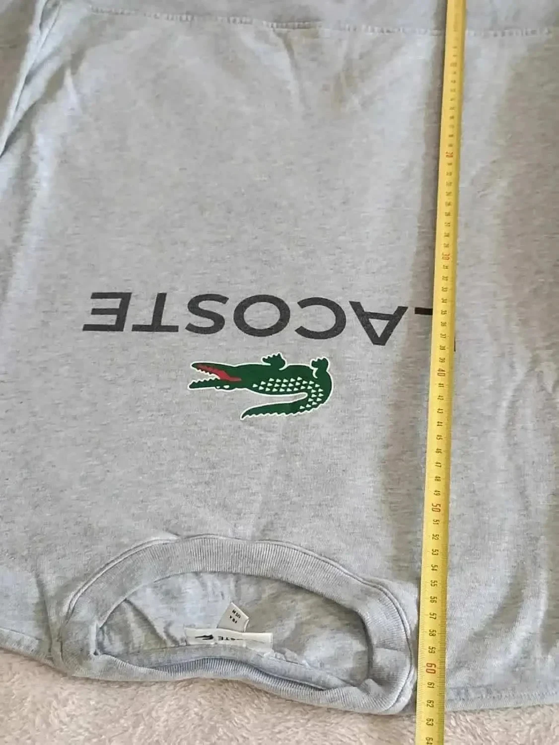 Moletom Lacoste cinza com logo de crocodilo Tamanho 4 (M) – photo 9